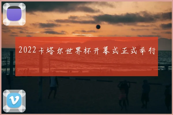 2022卡塔尔世界杯开幕式正式举行